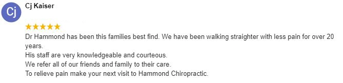 Chiropractic Shawnee KS Testimonial CJ